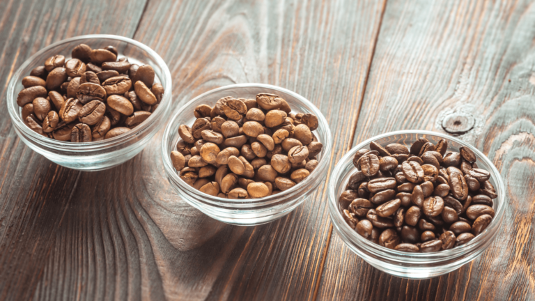 drei verschiedene Kaffeesorten